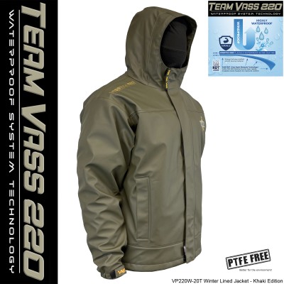 Team Vass 220 Winter Lined Jacket - Waterproof - Khaki Edition Team Vass 220 Winter Lined Jacket - Waterproof - Khaki Edition